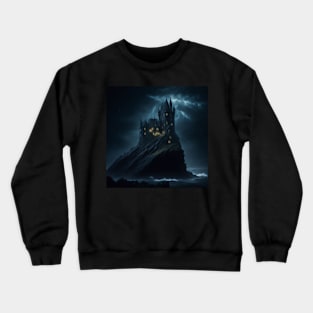 Dark and stormy night- horror castle Crewneck Sweatshirt